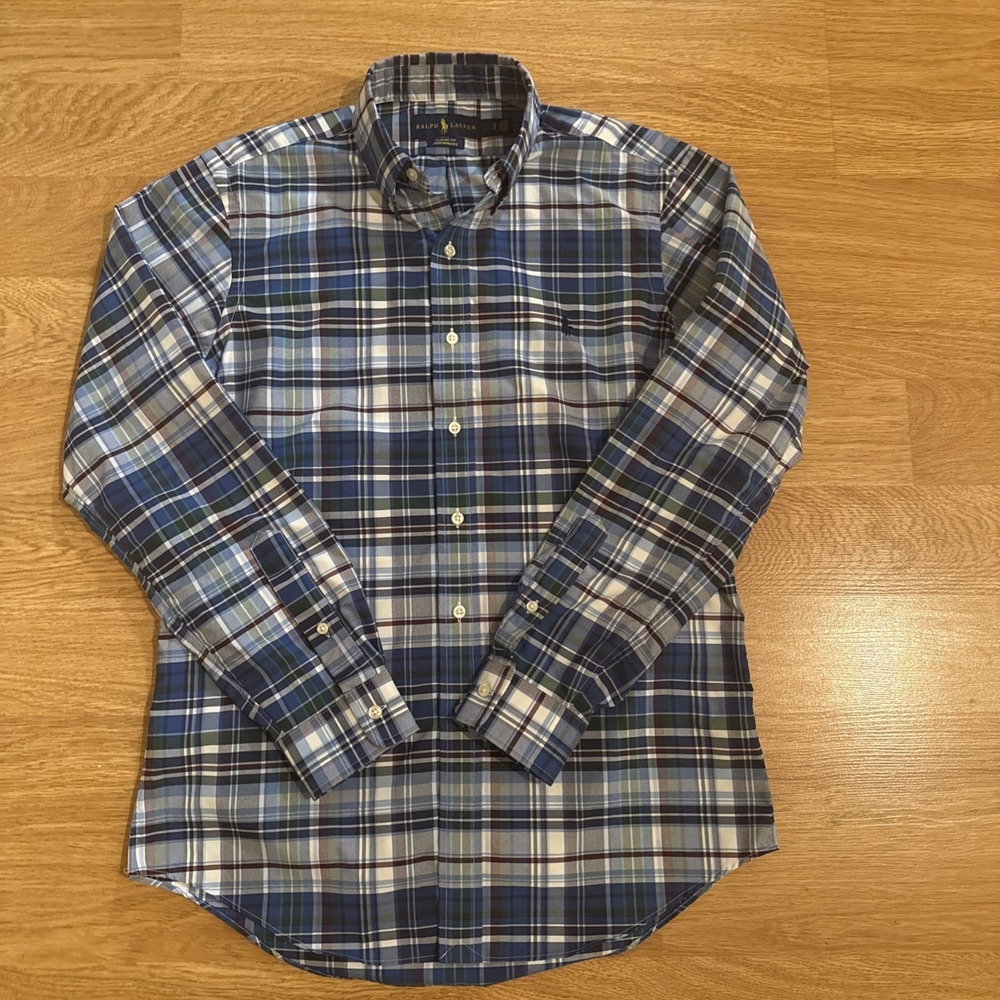 Ralph Lauren‎ Shirt Men's Small Classic Fit Performance Multicolor Plaid Preppy